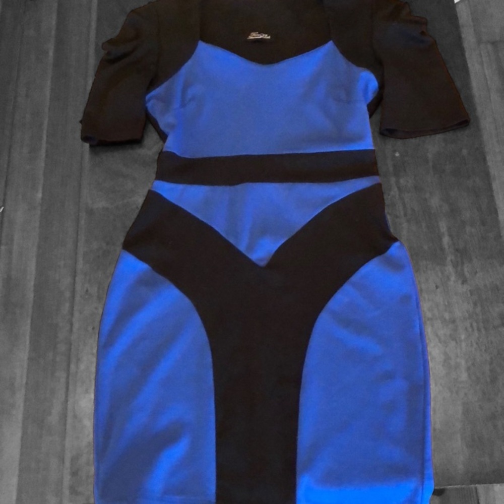 🖤💙Feverfish color block wiggle dress💙🖤